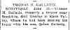 Thomas M. Gallatin Obit Thomas M. Gallatin Obit