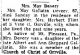 May Gallatin Devery Obituary, Part 1 May Gallatin Devery Obituary, Part 1