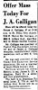 James A. Galligan Funeral Notice James A. Galligan Funeral Notice